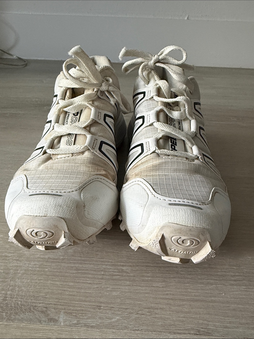 Salomon Speedcross 3 Trail Shoes in White with Black Accents women's size 9 - Picture 4 of 8
